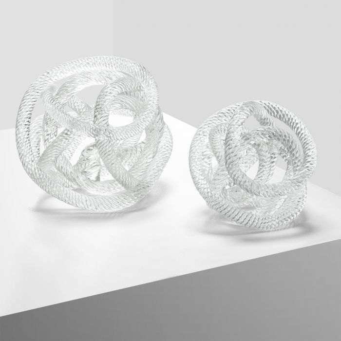 Geknoopt glassculptuur L