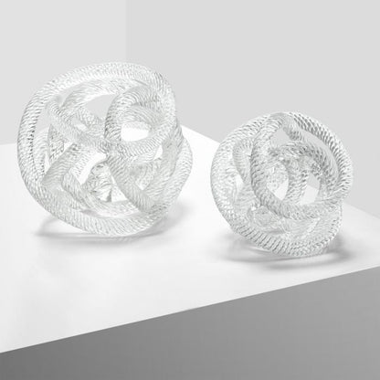 Geknoopt glassculptuur L